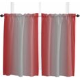 thumbnail image 2 of Deep Red Gray Ombre Window Short Curtains 54 Inch Length, Christmas Red Gradient Rod Pocket Kitchen Window Treatments Drapes for Bedroom, Cafe, Living Room, 2 Panels, 42 W x 54 L, 2 of 5