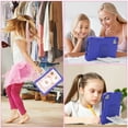 thumbnail image 6 of Kids Case for Samsung Galaxy Tab A7 Lite 8.7 inch SM-T220 T225 T227, Silicone Rotating Kickstand Handle Shockproof Bumper Lightweight Kids Friendly Case Cover for Girls Boys, Purple, 6 of 6