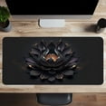 thumbnail image 2 of Black Lotus Flower Large Art Large Gaming Mousepad Computer HD Keyboard Pad Mouse Mat Desk Mats Natural Rubber Anti-Slip Office Mouse Pad Desk Accessories, 2 of 8