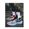 thumbnail image 3 of Bolognifi Unisex Fluorescent Basketball Shoes Sneakers Super Light High Top Graffiti Style Combat Basketball Boots, 3 of 6