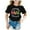 Black, variant on Kids Back To School Graphic Short Sleeve Round Neck Tee Bright Comfortable Blend Soft Everyday Wear For Boys Girls, 8-9 Years, Black