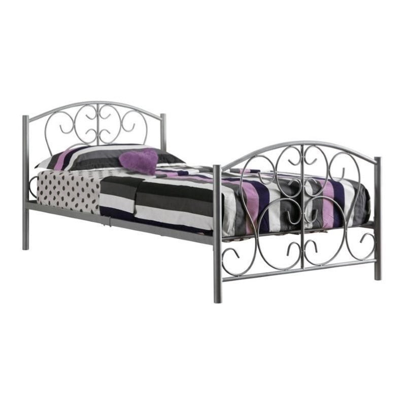 Kingfisher Lane Twin Metal Bed Frame In, How To Turn A Twin Bed Frame Into Full
