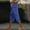 Blue, variant on PWPSG Womens Elastic Waist Drawstring Linen-Blend Capri Pants, Ornate Side Buttons with Casual Relaxed Daily Style Blue M