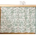 thumbnail image 2 of Farmhouse Flower Cabinet Curtains 27.6"W x 35.4"L, Botanical Vintage Fruit Green Leaf Under Sink Skirt for Bathroom Vanity Kitchen Self Adhesive, Dust-Proof Privacy Curtain for Closet Shelves Laundry, 2 of 9