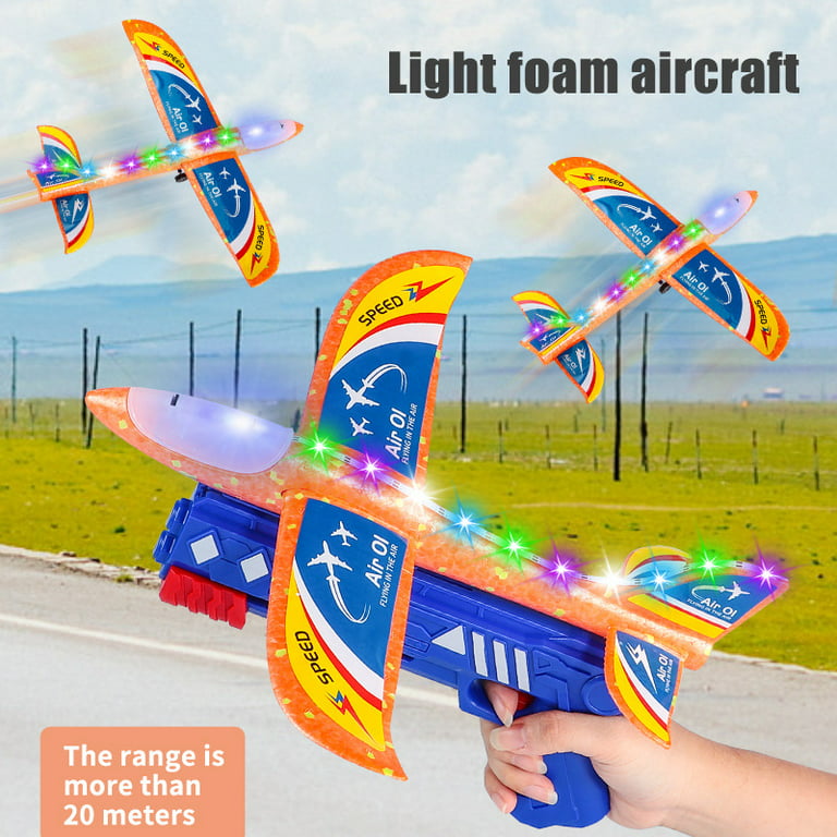  3 Pack Airplane Launcher Toy, Foam Airplane Toy for 4 5 6 7 8 9  Year Old Boys, Plane Toy for Boys Age 4-6 6-8, Outdoor Toys for Kids Gifts  for 4 5 6 7 8 9 10 12 Year Old Boys Girls : Toys & Games