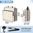 thumbnail image 3 of Zipper Binder with Shoulder Strap 2 inch 3 Ring Waterproof File Folder Organizer Bag 500 Sheet Pink Roses and Bows Pattern, 3 of 8