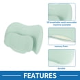 thumbnail image 2 of Almohada Lumbar de Soporte para Cuello de Automóvil Transpirable Unique Bargains Espuma Viscoelástica Diseño Ergonómico 23x31x12.5cm Azul 1 Juego, 2 of 6