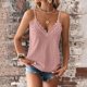 thumbnail image 3 of Camiseta sin mangas con cuello en V y encaje para mujer - Tirantes finos ajustables, blusa de verano holgada, tallas S-XL, 3 of 8