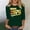 Green, variant on Lumosvexa Summer Graphic Short Shirt Sleeved Womens Casual T-Shirt Top Crew Neck T-Shirt White Size 3XL