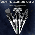 thumbnail image 4 of Afeitadora eléctrica para hombres Double 5000 de alta potencia 4D Beard, afeitadora de barba recargable tipo C, 4 of 4