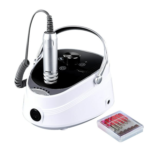 BLUEQUE Perceuse à Ongles 35000 Tr/min Réglable Rotation Vitesse Électrique Manucure de Lime à Ongles Kit avec des Bits de Meulage Remplaçables
