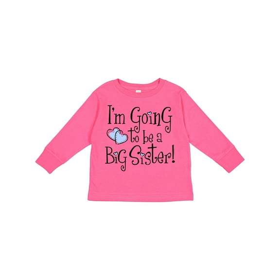 Inktastic Heart New Big Sister Girls Long Sleeve Toddler T-Shirt