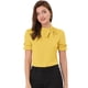 thumbnail image 1 of Top Elegante Allegra K Camisas Del Cuello De PajariDe Mujeres Amarillo XS, 1 of 6