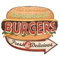 thumbnail image 1 of Homemade Burgers Embossed Tin Sign, 1 of 3