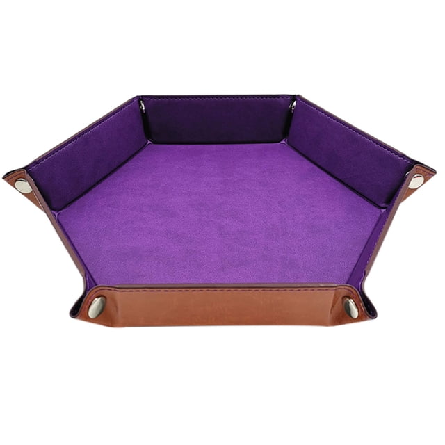 Bandeja cuadrada / hexagonal Bar Discoteca Tablero de juegos Plegable PU Placa de cuero Caja de almacenamiento de escritorio sidaley FN0094-03