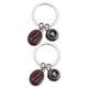 thumbnail image 3 of ColoMX Cadenas clave delicadas de 2pc Forma de corazón Forma de café Llaveros (color surtido), 3 of 7
