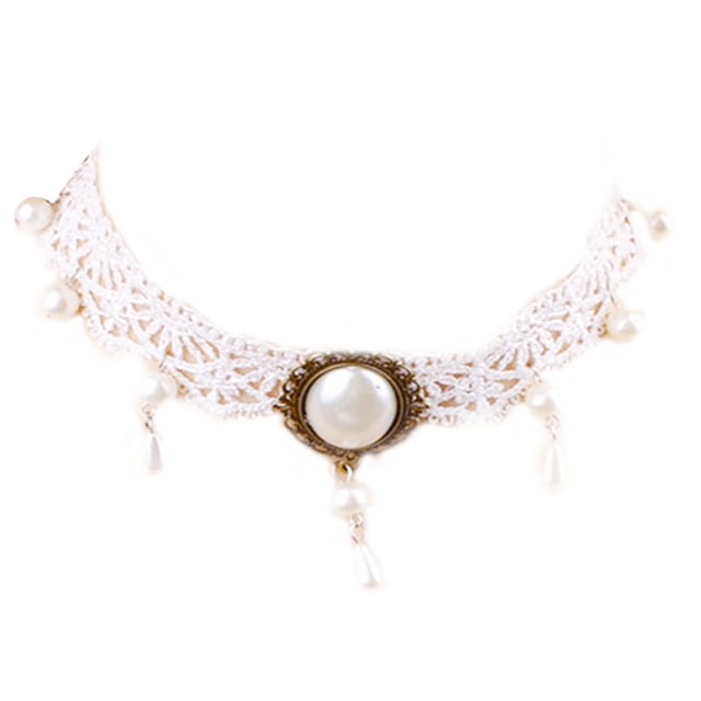 Dentelle Choker Mode Vintage Réglable Large Dentelle Gothique Collier Tatouage Choker
