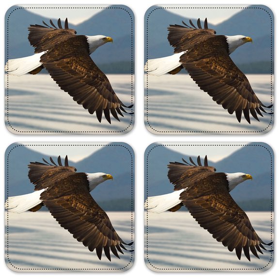 Vinyl Drink Coasters - Set of 4 - Flying Eagle