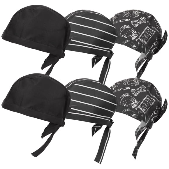 GOOHOCHY 6pcs Chef Hats Kitchen Hats Unisex Mujeres Chef Chef Waiter Uniforme Sombrero ajustable
