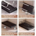 thumbnail image 6 of YHIPL 2 Pack Pots and Pans Organizer Under Cabinet, Pull Out Pot Lid Organizer Holder with 16 Adjustable Dividers, Kitchen Countertop Lid Holder for Pot Lid, Bakeware, Dishes Storage, 6 of 8