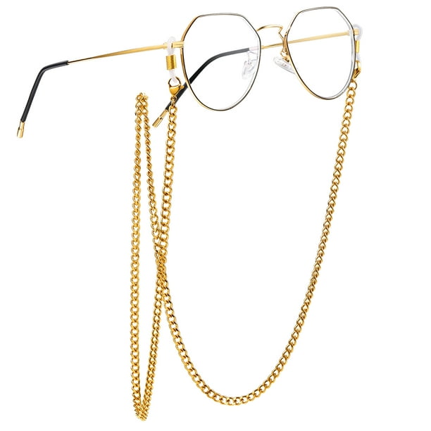 Eyeglasses Chains for Men Gold Plated Sunglasses Chain Women - Walmart.com