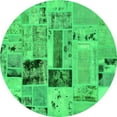 thumbnail image 1 of Ahgly Company Indoor Round Patchwork Green Transitional Area Rugs, 8' Round, 1 of 4
