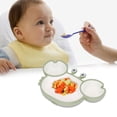 thumbnail image 2 of Fyydes Crab Suction Plate with Suction Cup Base Silicone Divided Plate Easy Scooping Eco Friendly for Most Tables High Chair,Toddler Suction Plates,Silicone Plate Baby Suction, 2 of 7