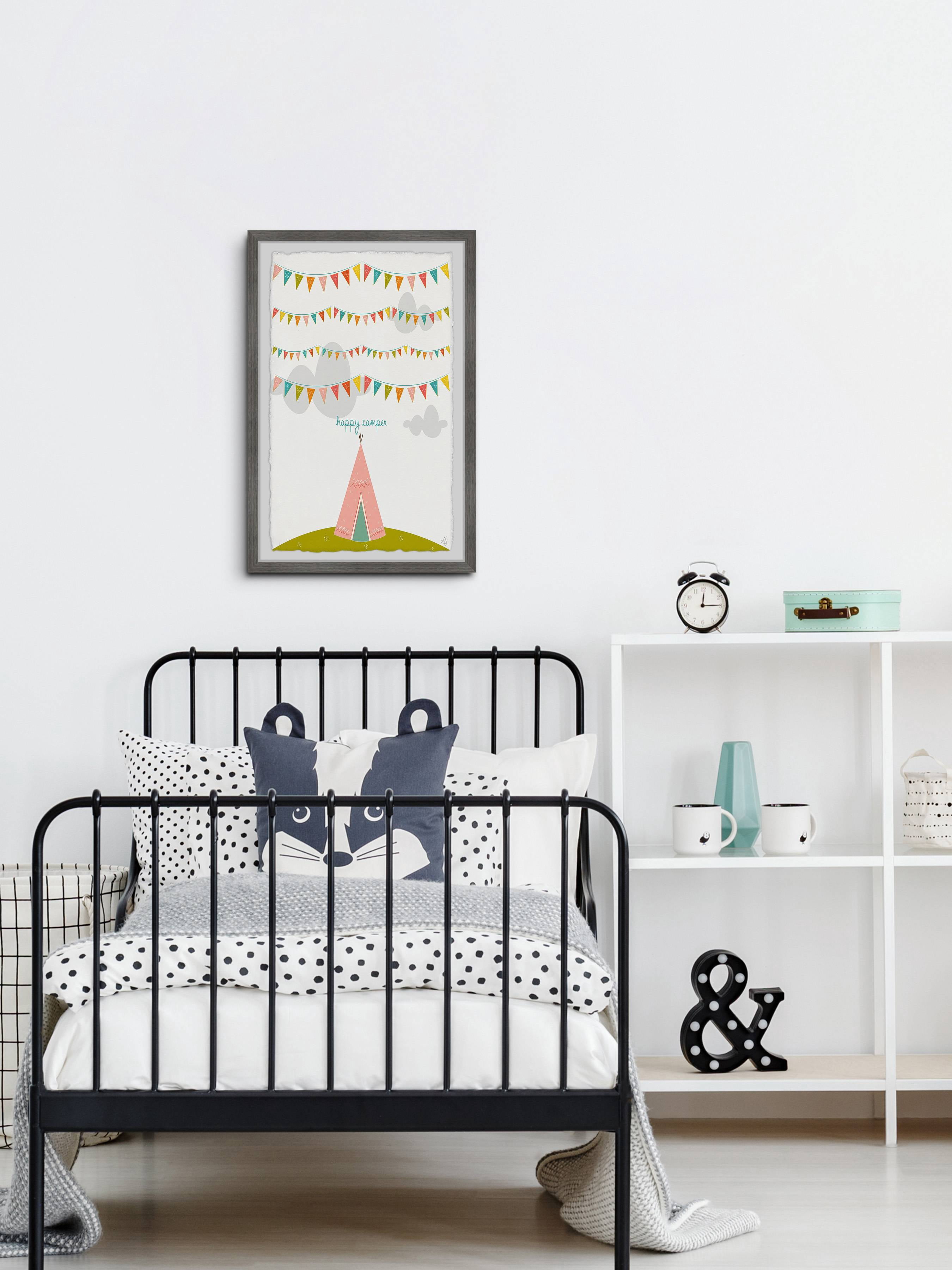 Marmont Hill Pink Tee Pee by Karen Zukowski Framed Wall Art
