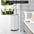 thumbnail image 2 of Accreate 8 Gallon Stainless Steel Kitchen Garbage Can, 30 Liter Round Trash Can Soft-Close Lid,Foot Pedal & Removable Inner Bucket, Compact Step Waste Container Recycle Bin for Bathroom, Office, 2 of 8