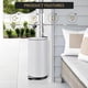 thumbnail image 2 of Garvee bote de basura redondo para cocina de 30 L en acero inoxidable, con pedal, tapa de cierre suave y cubeta interior removible para baño u oficina, 2 of 8