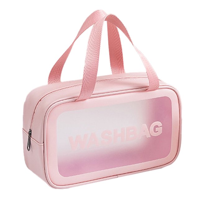 La PU friega el bolso cosmético del artículo de tocador del bolso del almacenamiento de las mujeres portátiles de la capacidad grande del bolso del maquillaje impermeable
