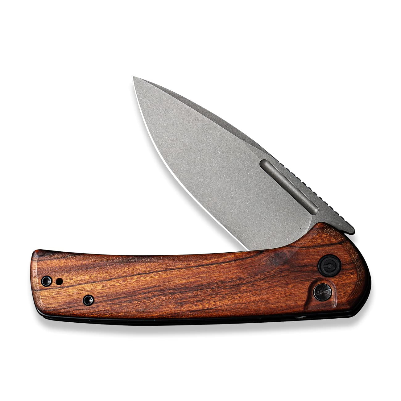 CIVIVI Pocket Knife Button Lock Folding Knife 3.48" Nitro-V Blade Cuibourtia Wood Handle Conspirator C21006-3