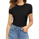 thumbnail image 2 of Xishao Women's Round Neck Short Sleeve T Shirts Basic Bodysuits Xishao ropa, 2 of 2