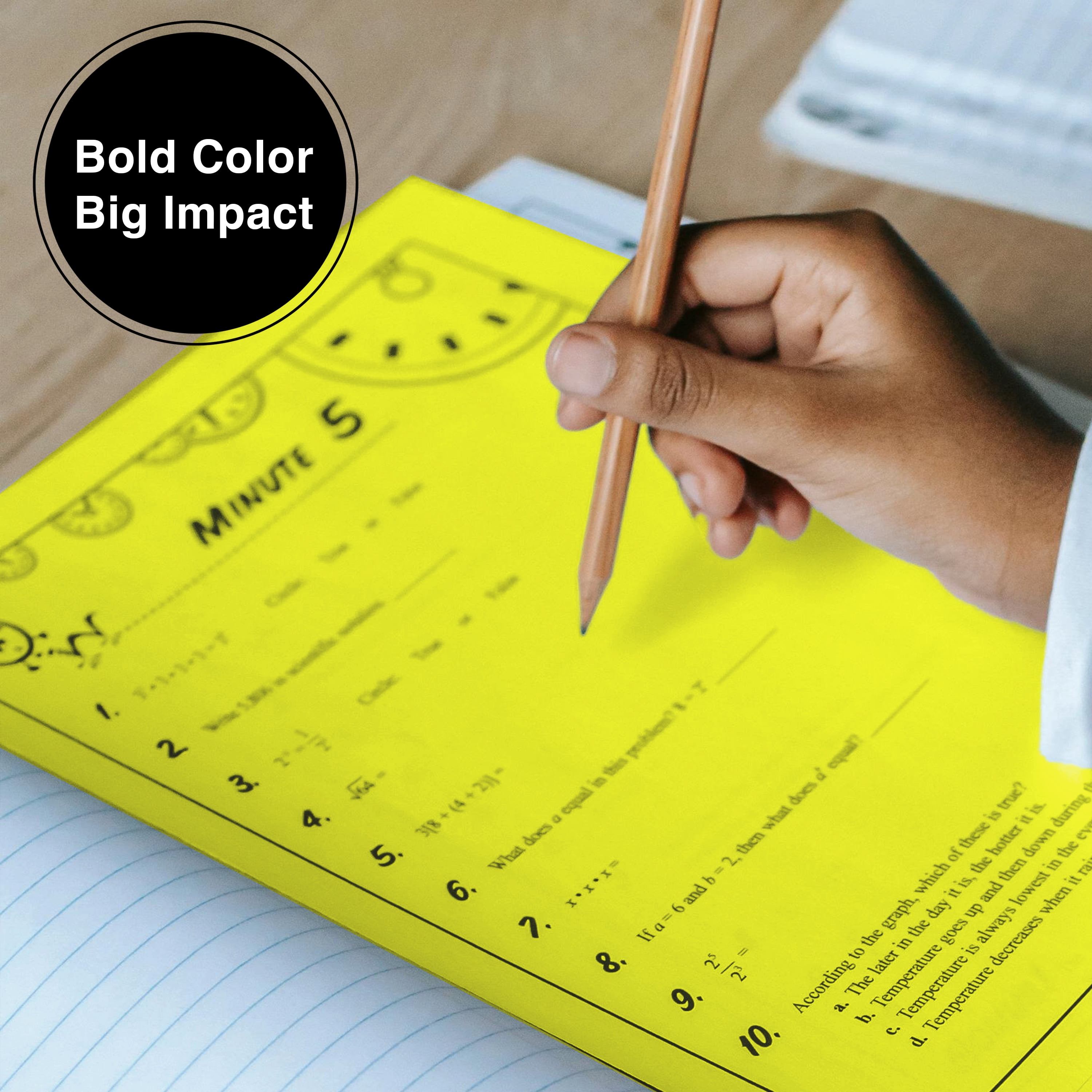 PrintWorks Premium Bright Lemon Yellow Colored Paper 8.5" x 11" - 24 lb/89 gsm - 2500 Sheets - Made in the USA - FSC® Certified - Acid-Free & Fade-Resistant - Printer Compatible (00101)