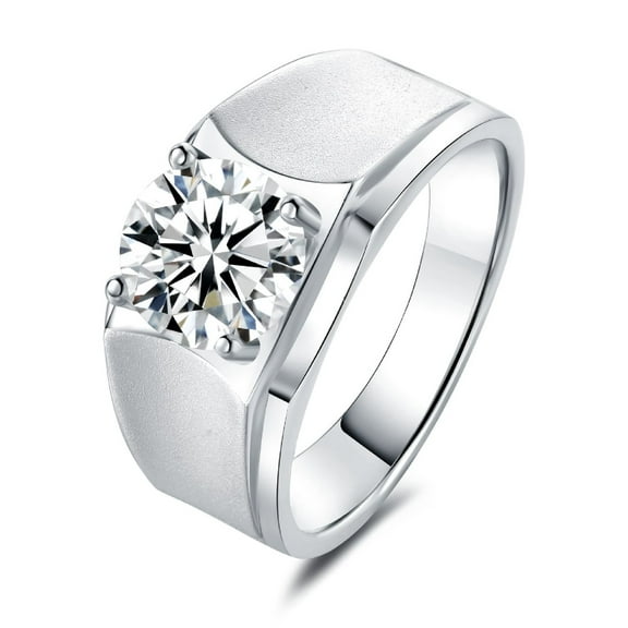 3/5 Carat Moissanite Rings for Men Engagement Ring Mens Diamond Wedding Bands 18K Sterling Silver Moissanite Promise Rings Moissanite Jewelry for Men
