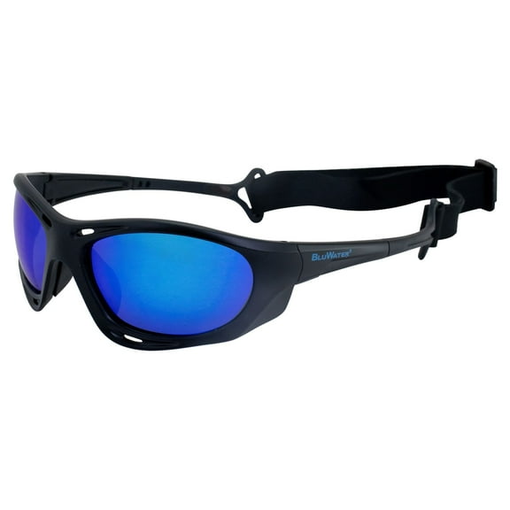 Global Vision Eyewear Hydro with Gloss Black Frame and G-Tech Blue Polarized Anti-Fog Lenses