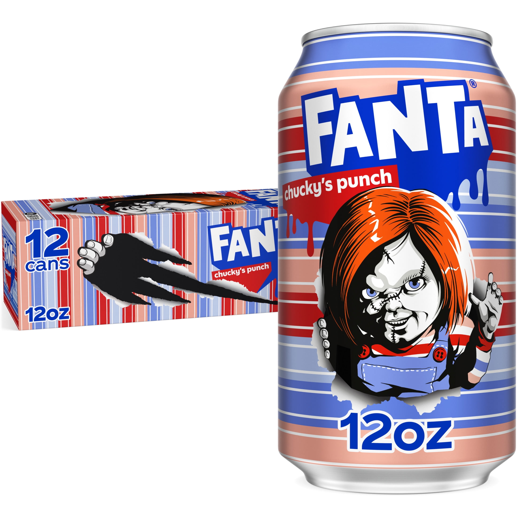 Fanta Fruit Punch Caffeine Free Soda Soft Drink, Chucky's Punch