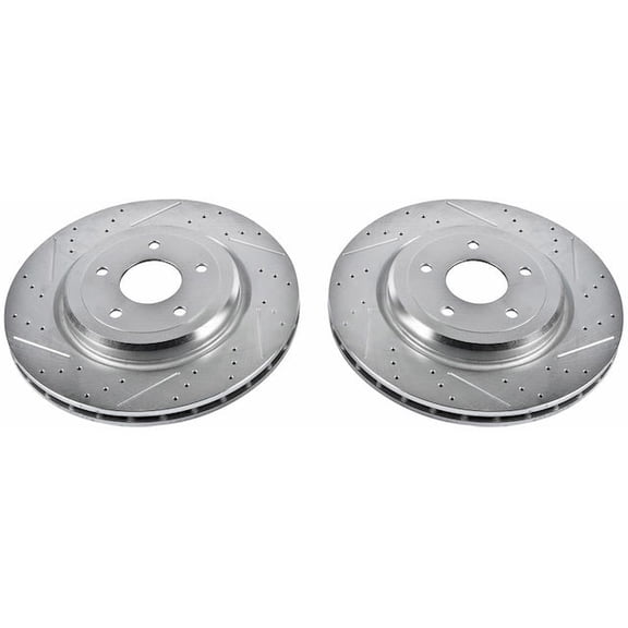 Rear Brake Rotor Set - Compatible with 2006 - 2013 Chevy Corvette 2007 2008 2009 2010 2011 2012