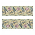 thumbnail image 2 of Spring Bench Cushion Set of 2, Flourishing Nature Theme Hand Drawn Small Bird Butterfly and Blooming Flower Pattern, Standard Size Foam Pad and Decorative Cover, Multicolor, by Ambesonne, 2 of 4