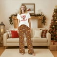 thumbnail image 6 of Family Christmas Pajamas Set Short Sleeve - Matching Holiday Santa Gingerbread Printed PJs , Man XL, 6 of 7
