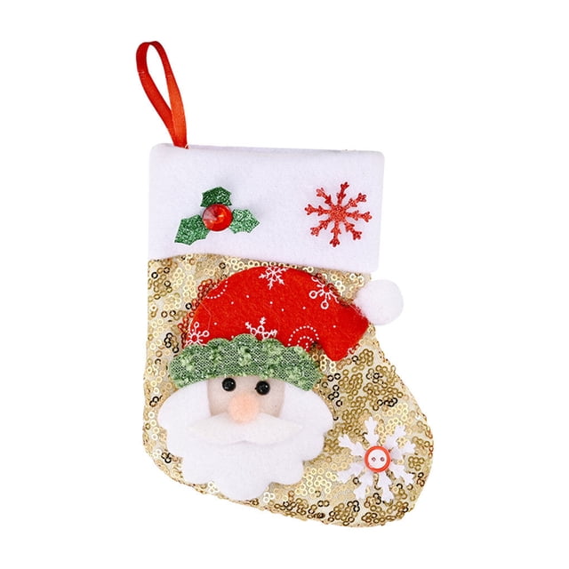 Christmas Tableware Bag Home Restaurant Christmas Spoon Chopstick Fork Holder Storage Pouch, Sock Type, Santa Clause
