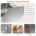 thumbnail image 3 of Jocisland Outdoor Kitchen Drawers 28"×23"×23" Stainless Steel, Single Door Trash & 3-Drawer Cabinet, Built-in BBQ Island Storage, 3 of 9