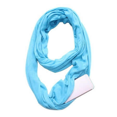 Unisex Convertible Journey Infinity Scarf With Zipper Pocket Multi-use