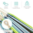 thumbnail image 6 of Best Choice Products 2-Person Brazilian-Style Cotton Double Hammock with Stand Set w/ Carrying Bag - Blue/Green Stripes, 6 of 7