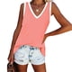 thumbnail image 5 of Jumpingount Camiseta sin mangas con cuello en V para mujer Chaleco de color informal Camiseta sin mangas con cuello en V sin mangas Prendas para la parte del cuerpo Rosado XXL Jumpingount  AP002686-15, 5 of 6