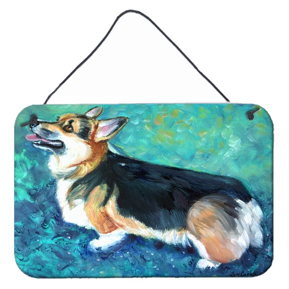 Carolines Treasures 7408DS812 Corgi Pembroke Wall or Door Hanging Prints 8x12 multicolor