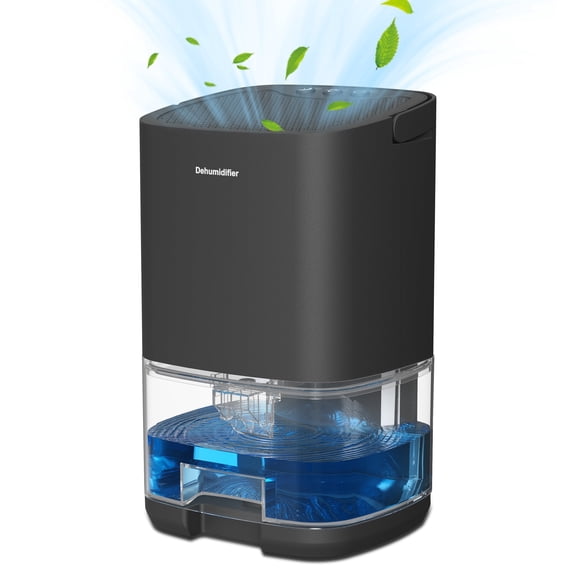 Hsfviop Dehumidifier Portable with LED Light Portable Water Tank with Auto-off for Home 7 Colors,Black