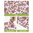 thumbnail image 4 of Red Boho Flower Bar Stool Covers Set of 6, Vintage Paisley Farmhouse Pattern Stretch Washable Bar Chair Covers with Backs, Removable Pub Counter Height Chair Cover for Kitchen Dining Room Cafe, 4 of 7