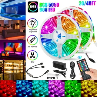TSV 6.5ft LED Strip Lights, USB Battery Powered Bedroom Lights Tape,  SMD5050 RGB Light Rope, 20 Color Changing with Remote Control, Waterproof  TV