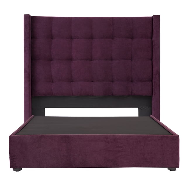 Box Base Cama Matrimonial + Cabecera Titan Morado
